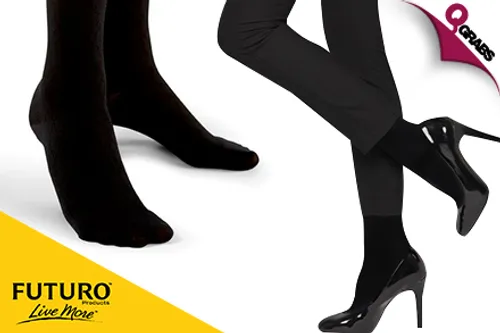 From QR60 Stay Healthy with 3M Futuro Compression Socks & Pantyhose - Choose from Mild, Moderate & Firm! (QR178 Value)
